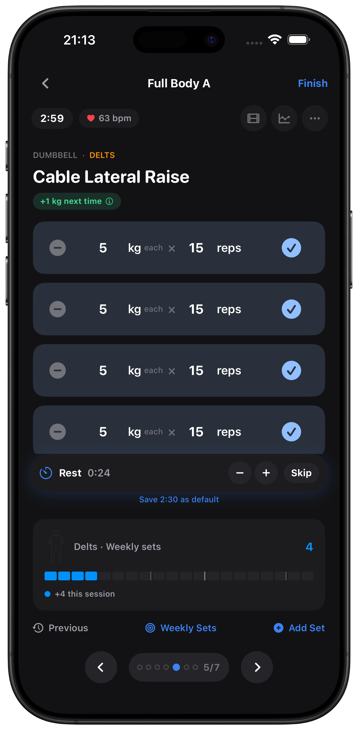 Workout Logger Interface