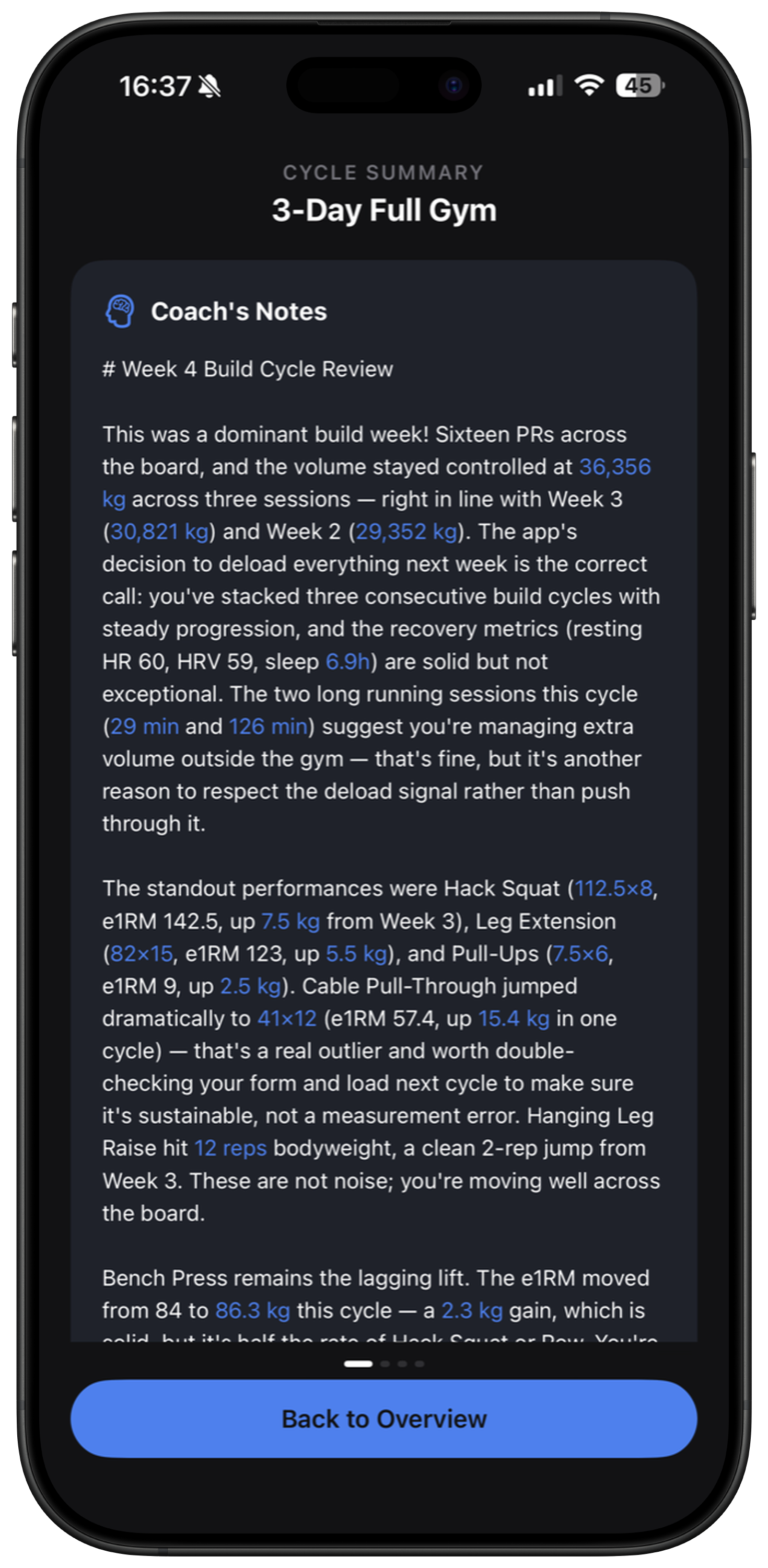 AI Coach Cycle Review